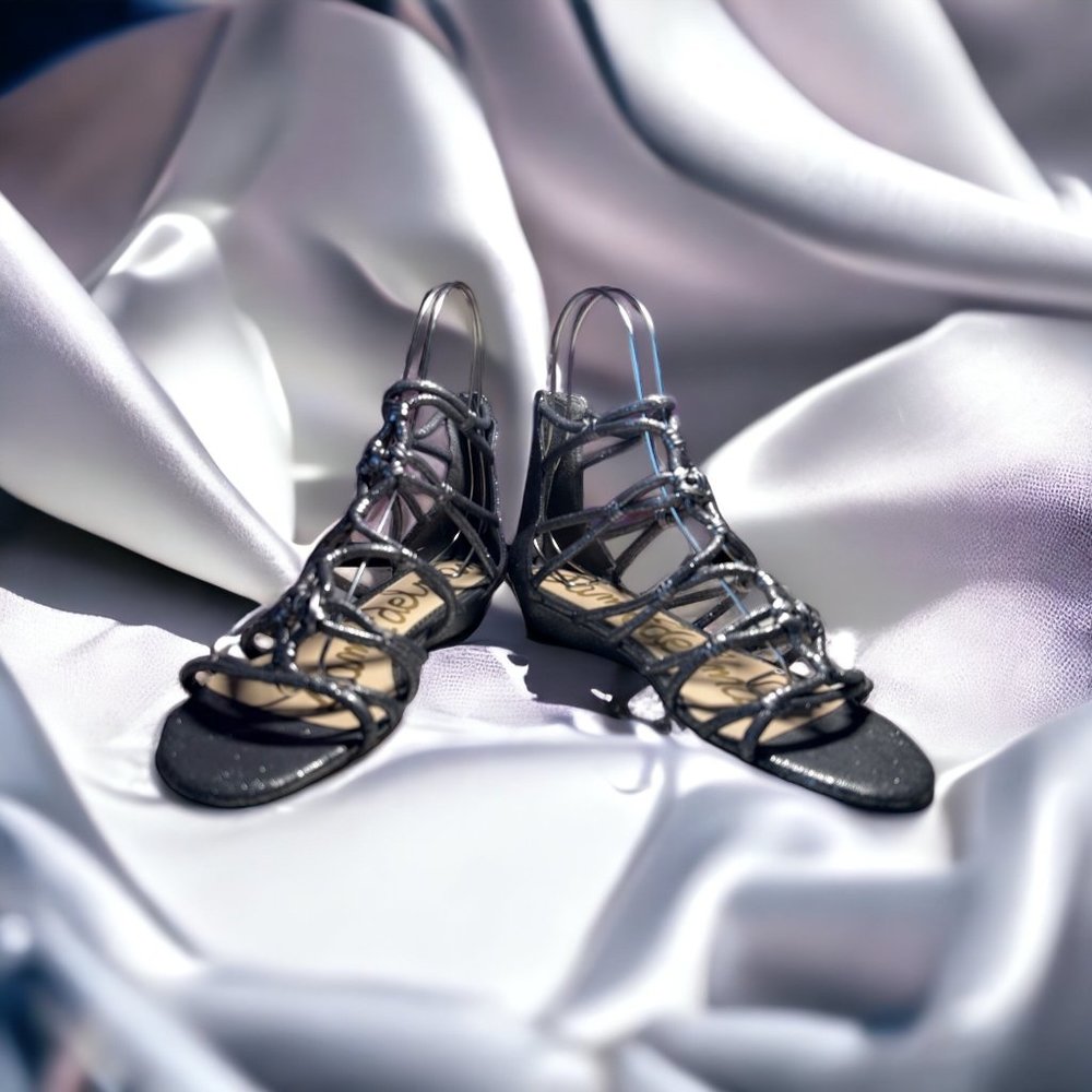 Sam Edelman Daryn Gladiator Silver Pewter Sandals 10